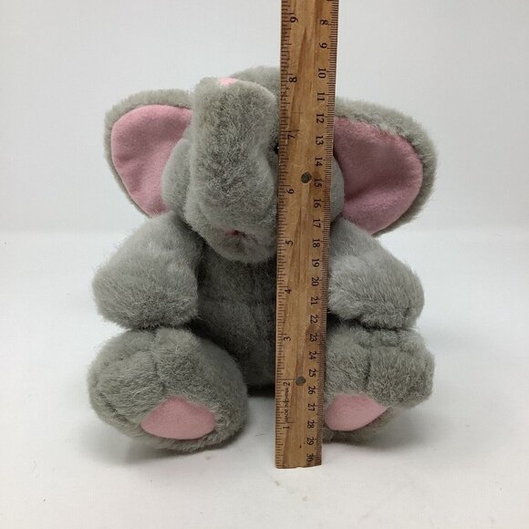 Dakin Elephant Gray Pink Ears Plush Stuffed Animal Vintage 1993 - Picture 5 of 8